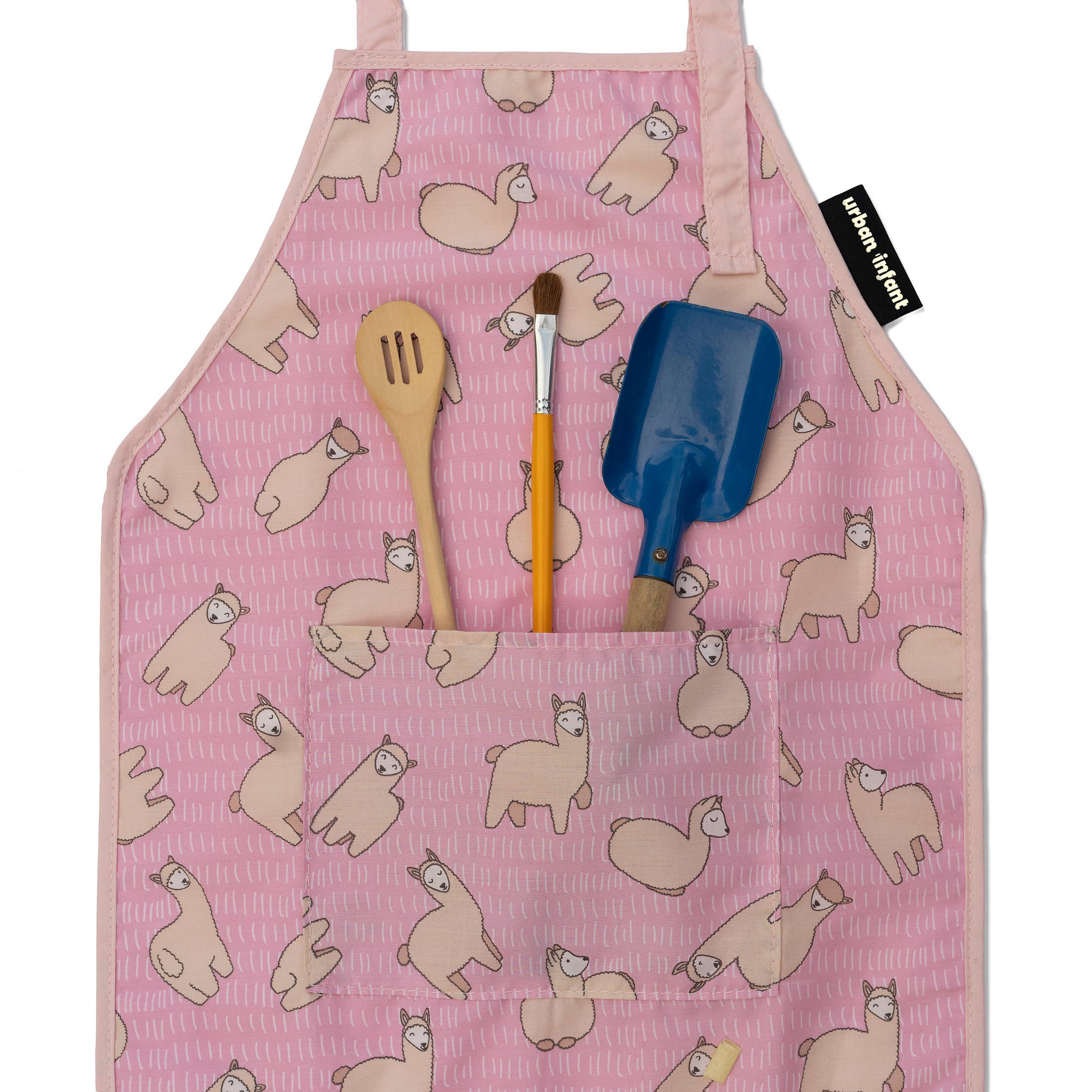 Urban Infant - Wholesale Apron - Kids - Little Helper Kids Apron, Washable Cotton/Poly - Llamas1