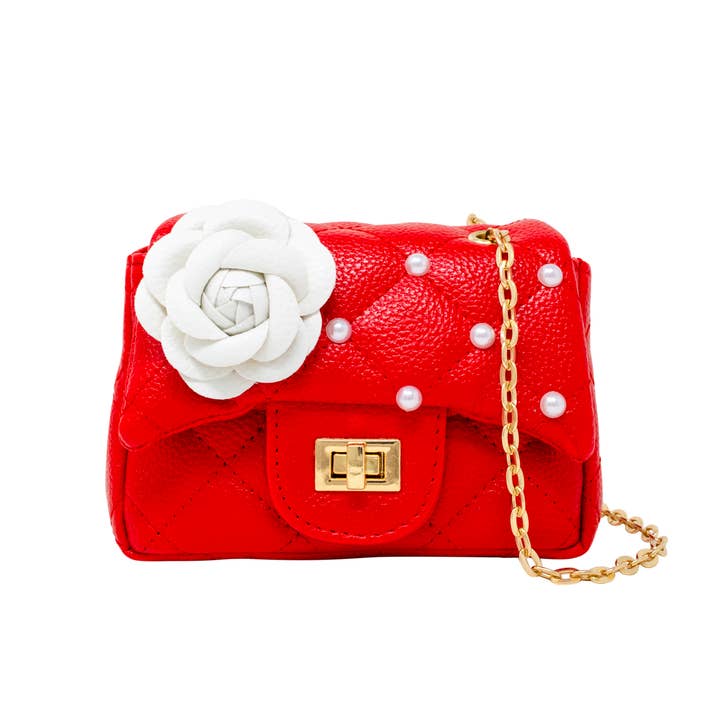 Tiny Treats and ZOMI GEMS - Wholesale Crossbody Bag - Kids - Classic Quilted Flower Pearl Handbag