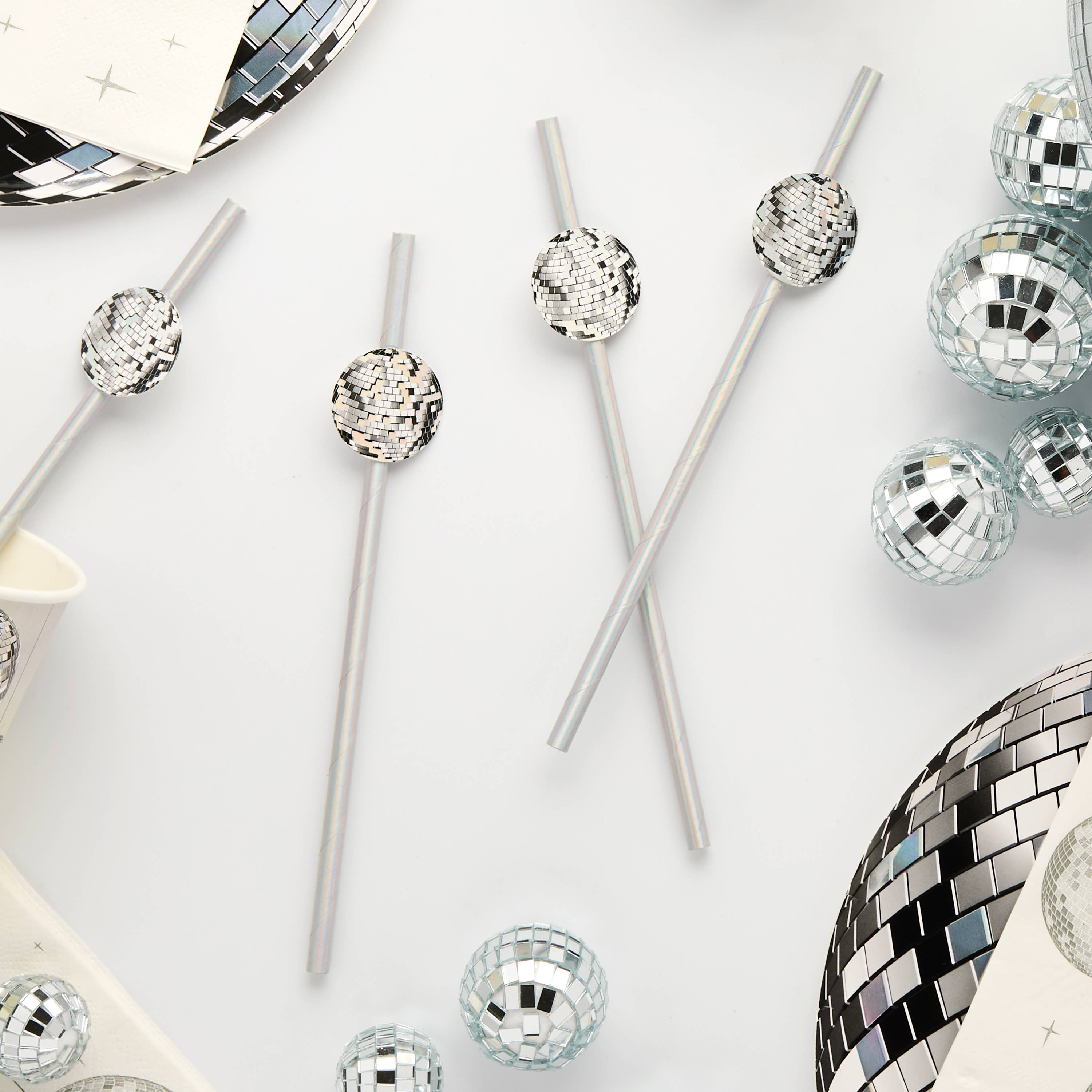 Hootyballoo by Club Green - Wholesale Drinking Straw - Disco Ball Paper Straws - Pack of 160