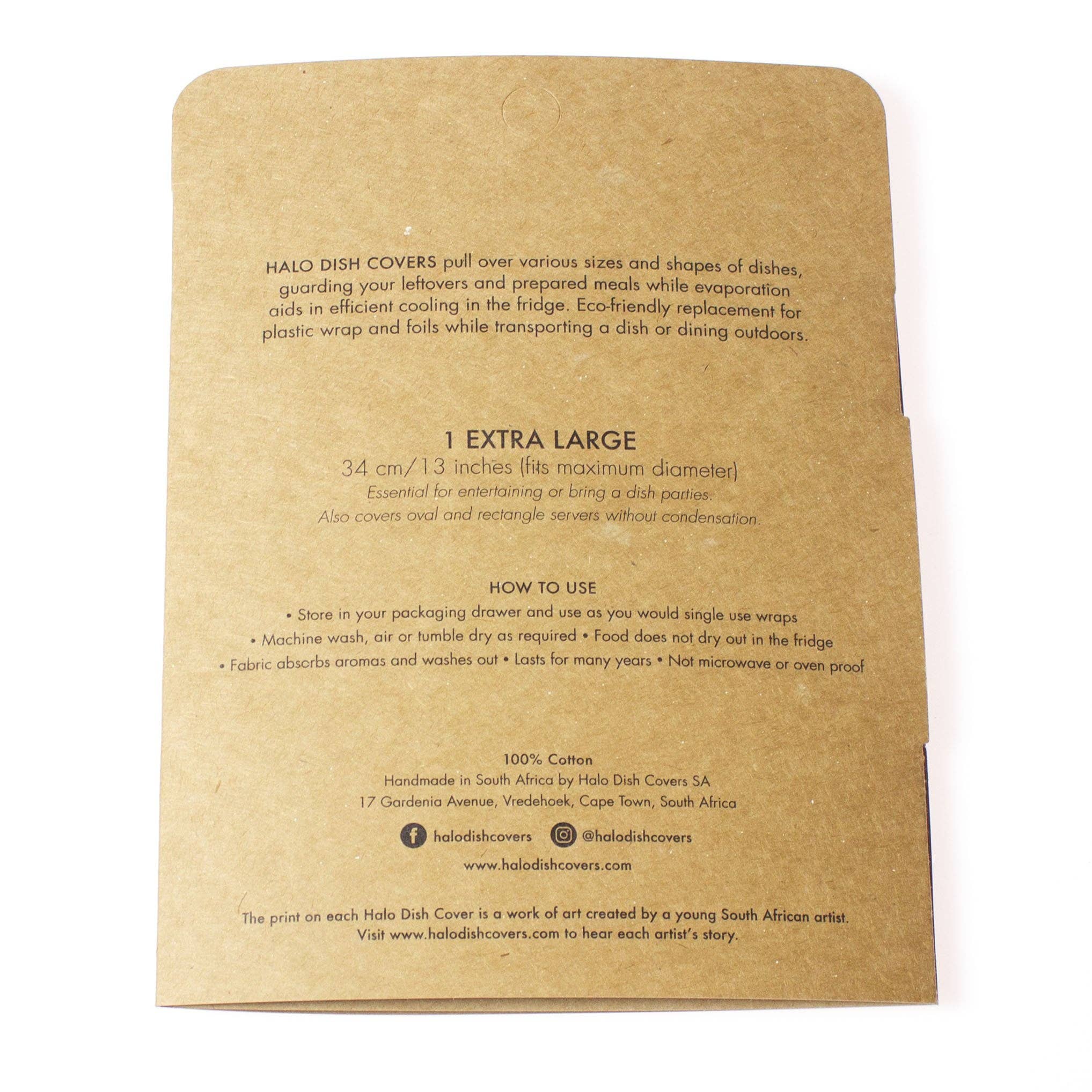 Halo Dish Covers - Wholesale Food Storage Wrap/Bag -  Halo Dish & Bowl Cover Extra Large | Utensils Print3