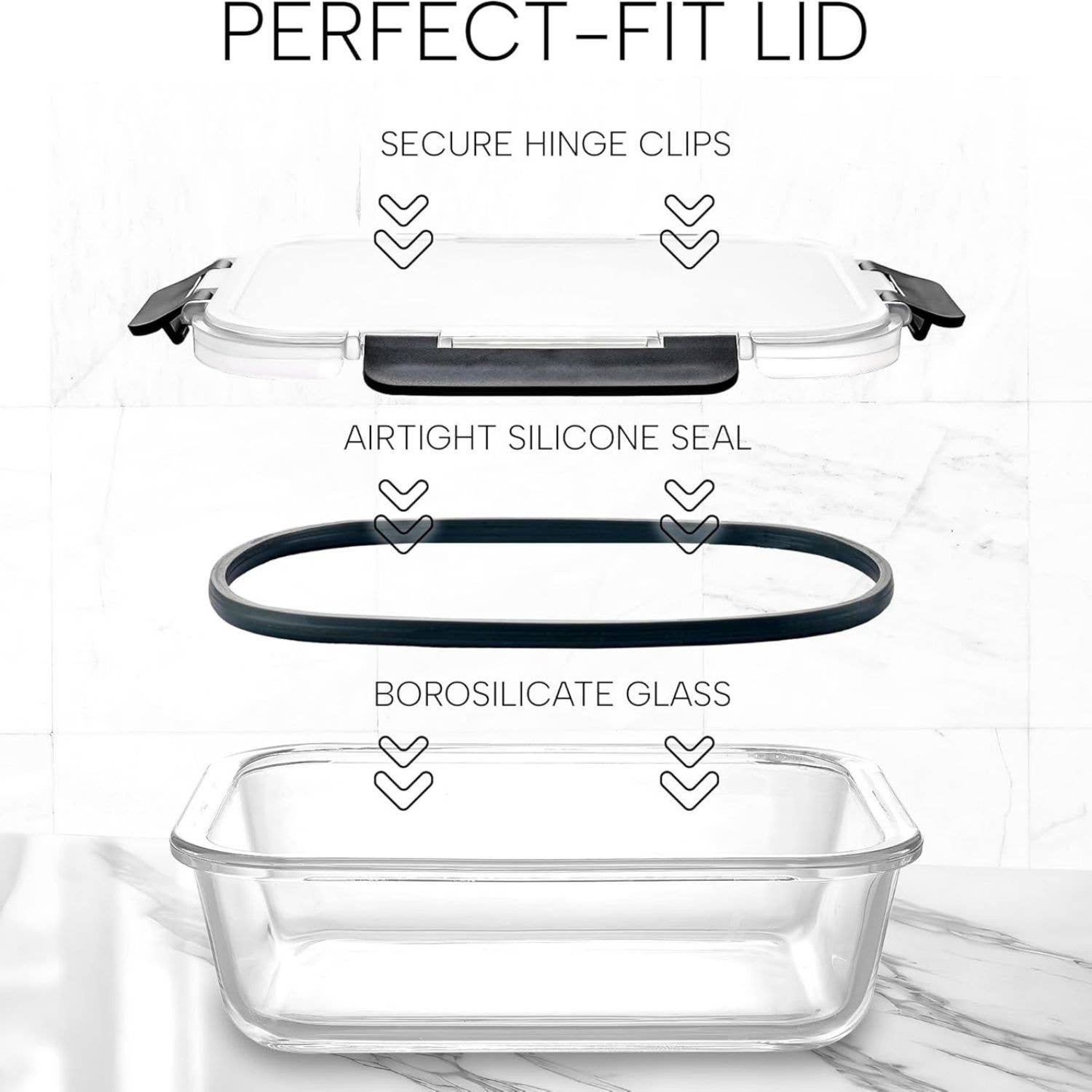 Zulay Kitchen – Engroshandel Madbeholder – Glas madopbevaringsbeholdere med låg – 12-pak5