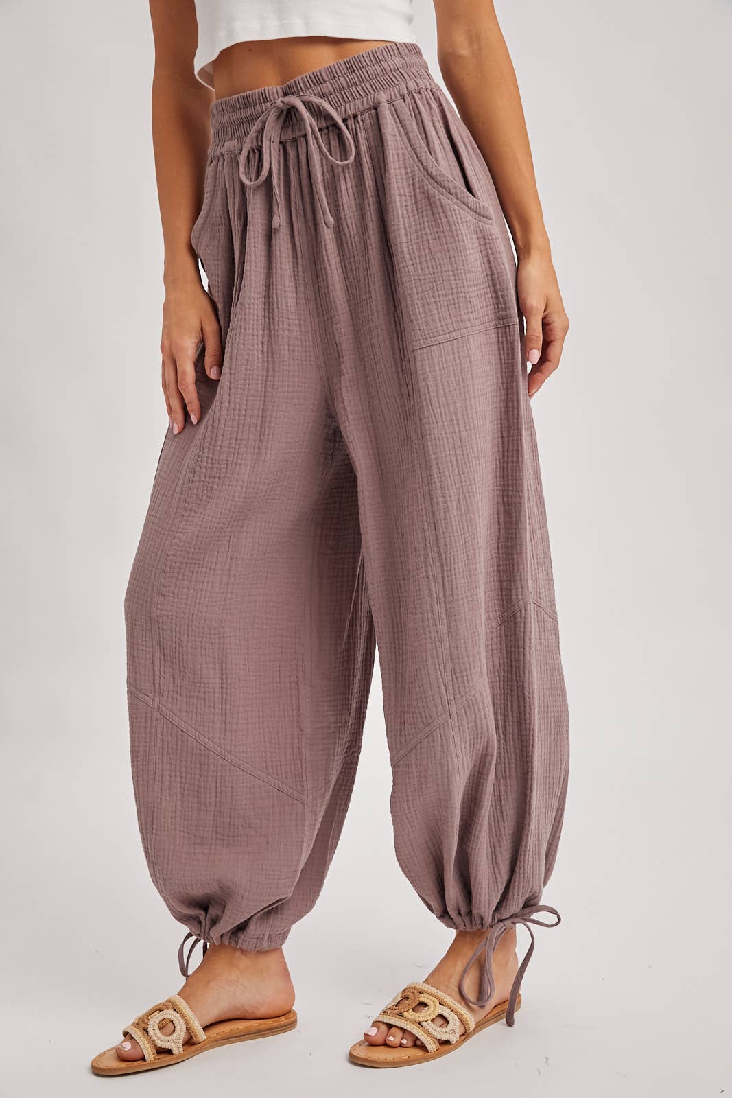 Bluivy - Wholesale Pants - Women's - JOGGER HAREM DRAWSTRING PANTS30