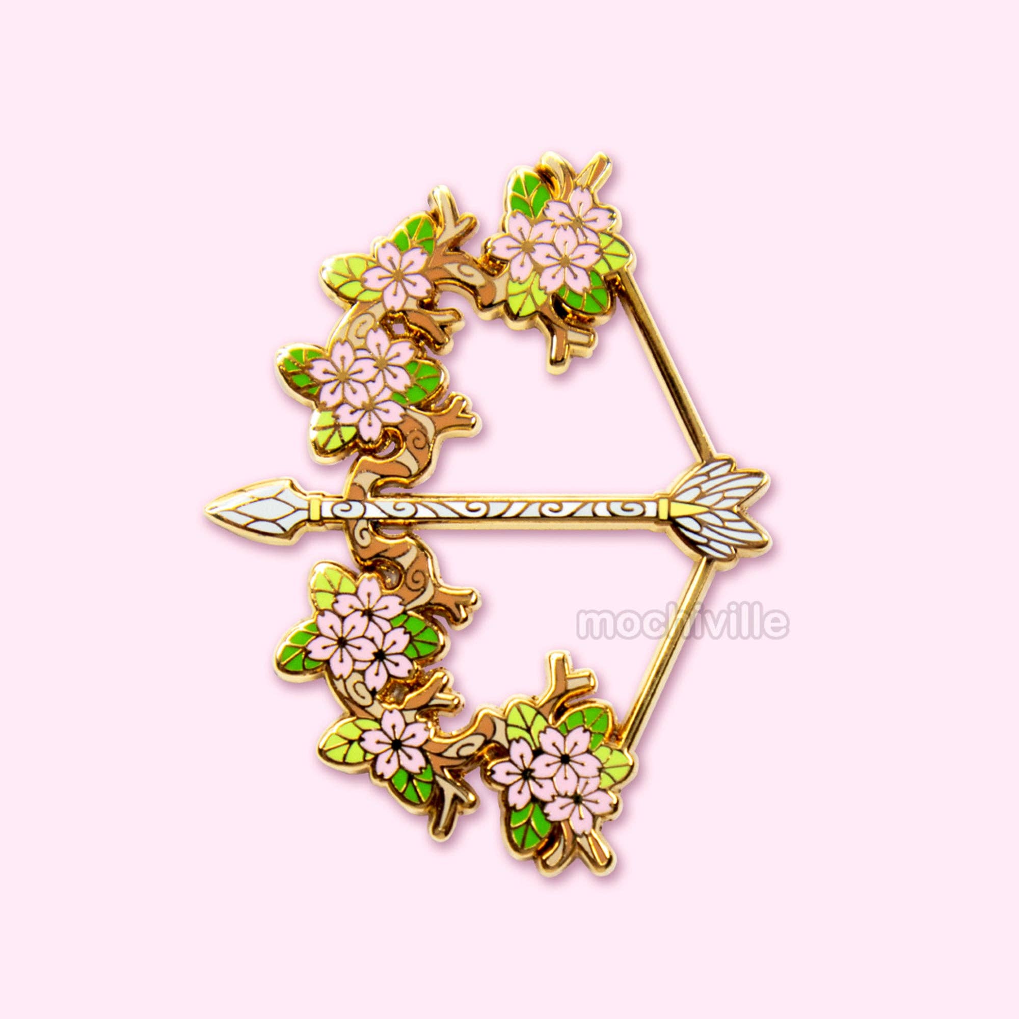 Mochiville - Wholesale Lapel Pin/Button - Cherry Blossom Bow | Enamel Pin