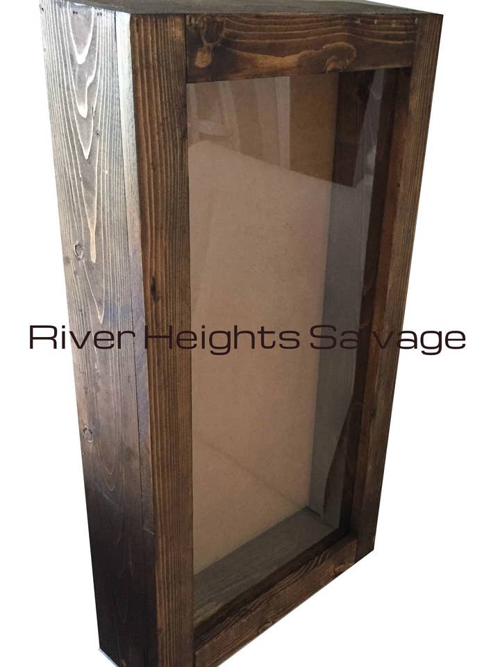 Shadow Box 16x30 Rustic Extra Large , Window Box Display Box Picture Frame Deep Bouquet Box Display Frame Popular Trending Gift Wedding Best for wholesale by River Heights Salvage