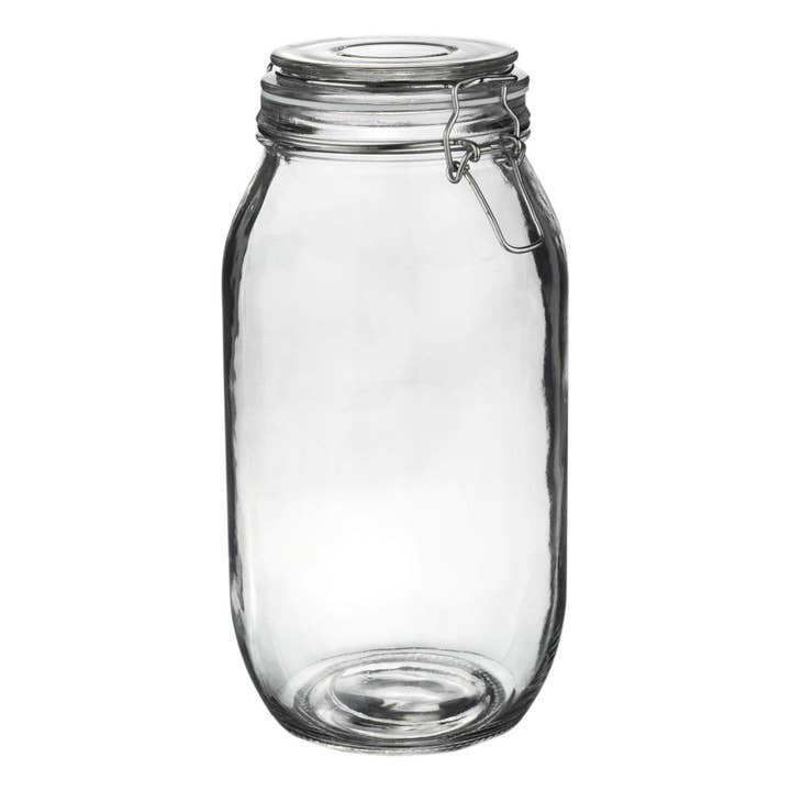 Argon porslin glas förvaringsburk - 2 liter - vit sigill för wholesale av Rinkit Ltd