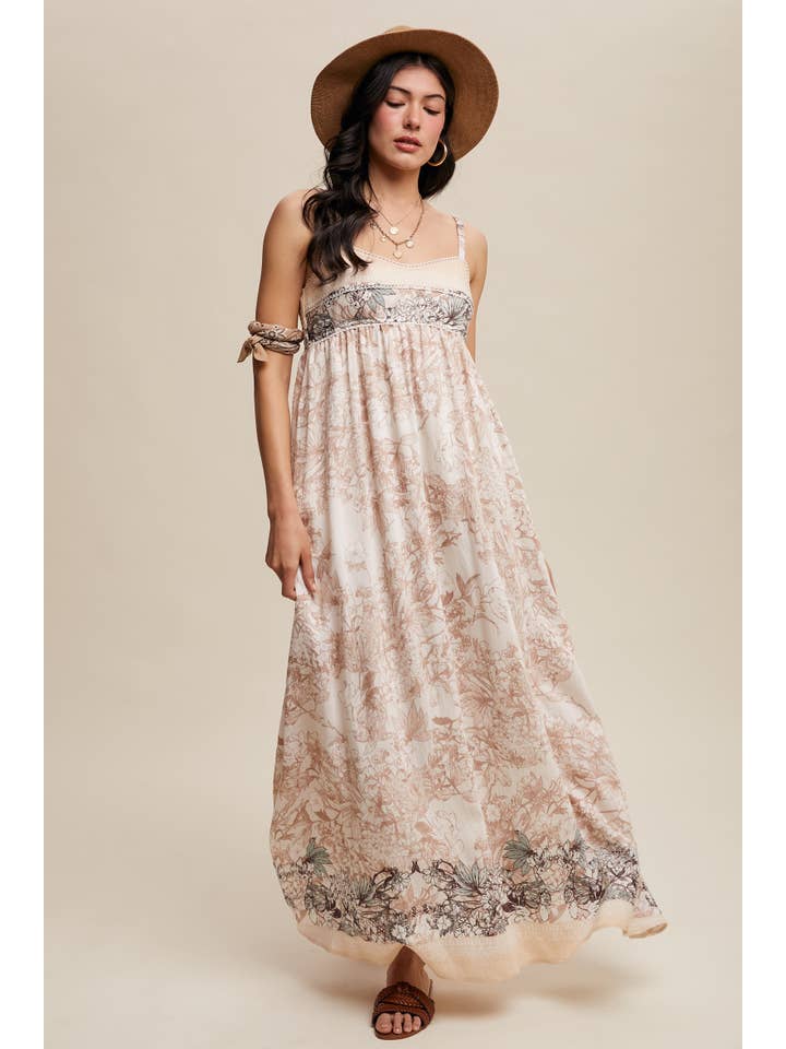 Listicle - Wholesale Dress - Women's - Ethereal Floral Maxi Dress