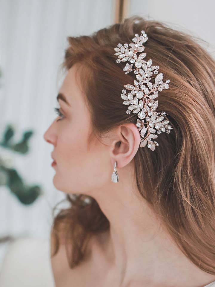 Fiona Crystal Comb for wholesale by Dareth Colburn Designs