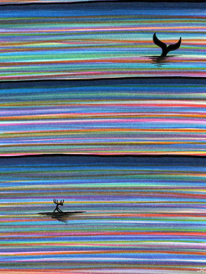 Rainbow Lineup - Print/ Framed Print for wholesale by Jonas Claesson