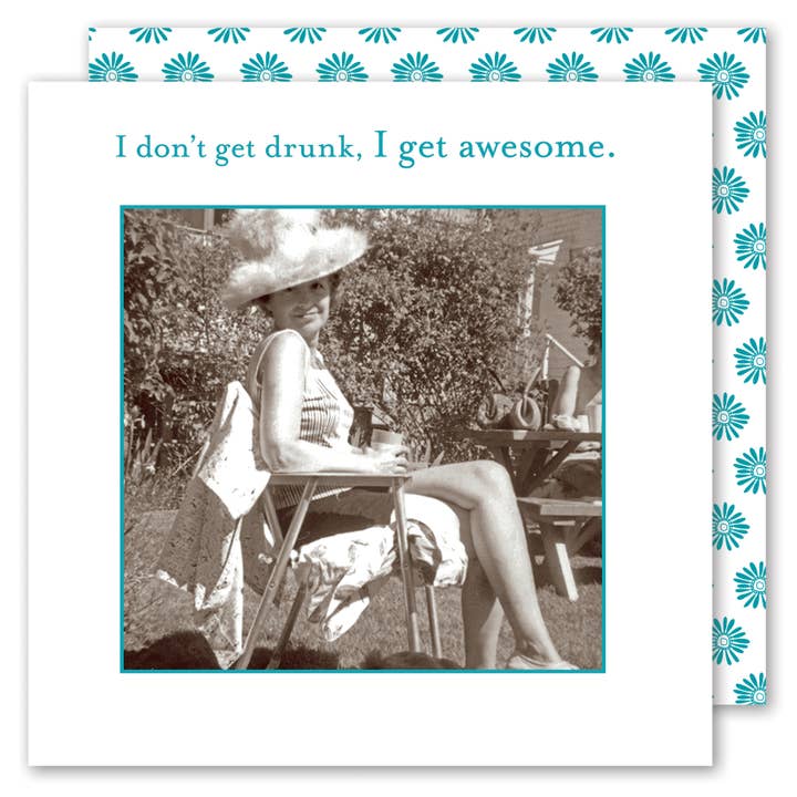 I Get Awesome Beverage Napkin for wholesale by Shannon Martin Design