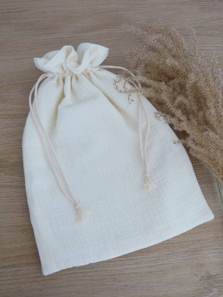 Anpassningsbar Auguste-påse i ekologisk bomull - Ecru för wholesale av Tijala