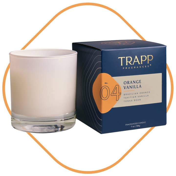 No. 04 Orange Vanilla 7 oz. Candle in Signature Box for wholesale by Trapp Fragrances