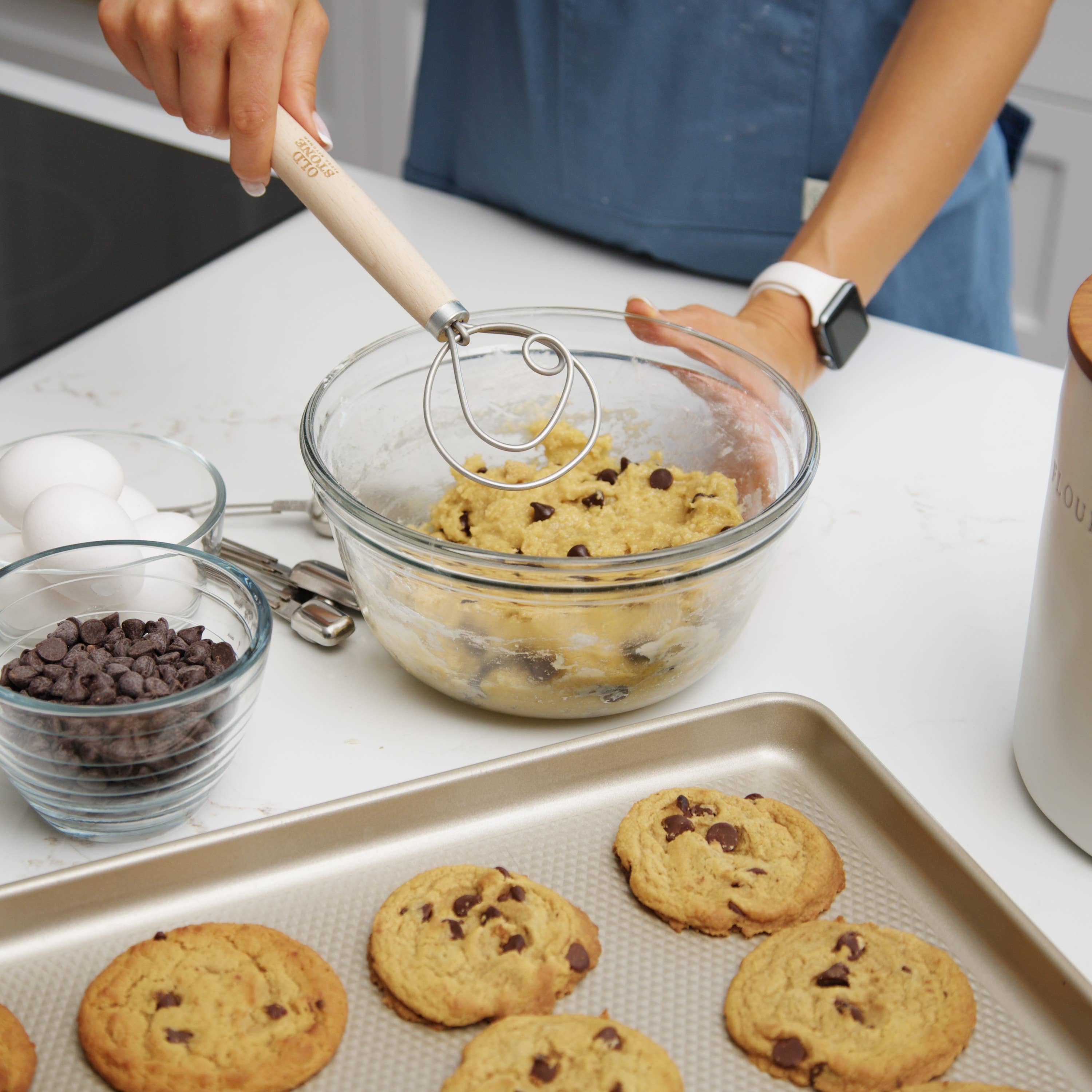 Kitchen Supply - Wholesale Whisk - Old Stone Dough Whisk, 11.5-Inch2