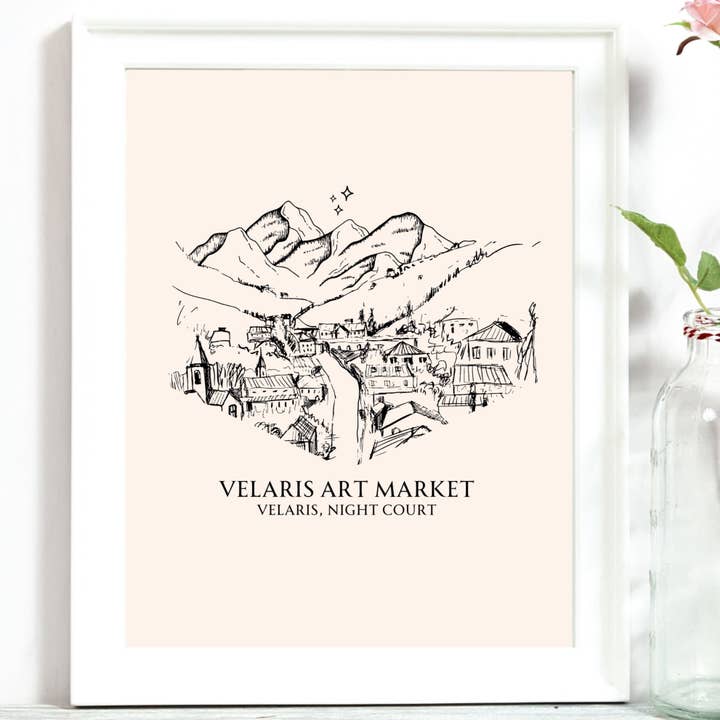 Well Read Babes – wholesale Art print – ACOTAR Velaris Art Market Art Print Bookish Gift Wall Art2
