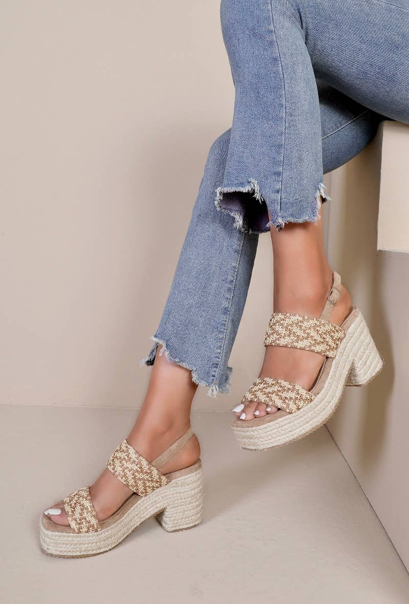 Joia Paris – wholesale Sandaler - Dam – Espadrille kilklackssandaler med justerbara remmar JN-894