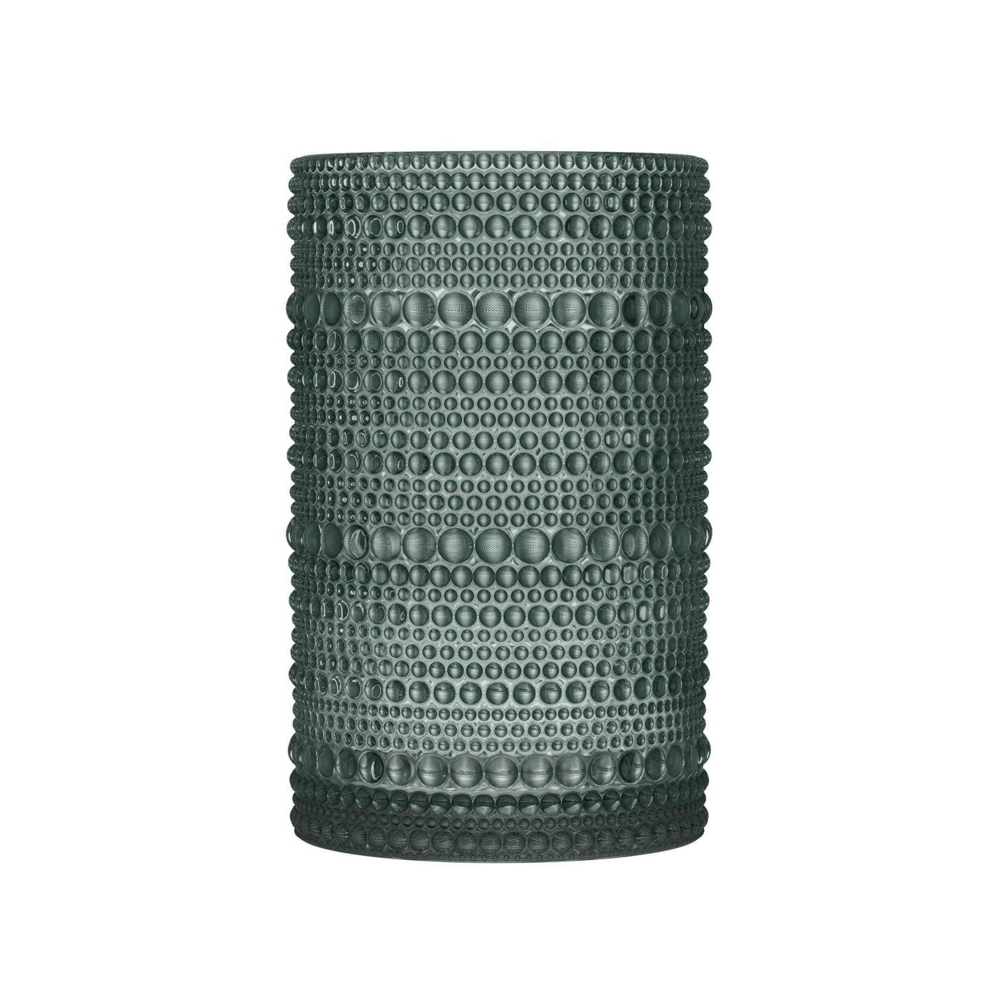 Greenline Goods - Wholesale Drinking Glass/Cup - Hobnail Drinking Glasses - Gray 14 oz ( Set of 4 )3