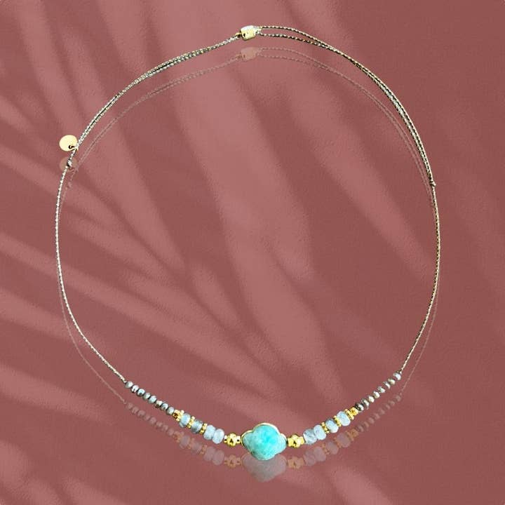 Collar - Pulsera para mujer MATHILDE Amazonite 2223 para venta al por mayor de LOetMA