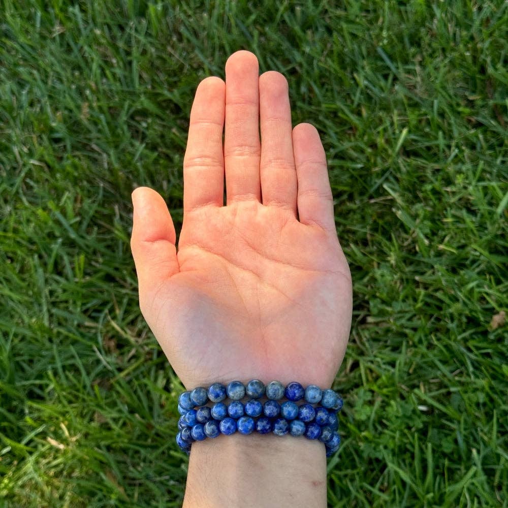 Earths Elements Wholesale - Vente Bracelet de perles - Bracelet en cristal - Lapis Lazuli 8 mm, lot de 52