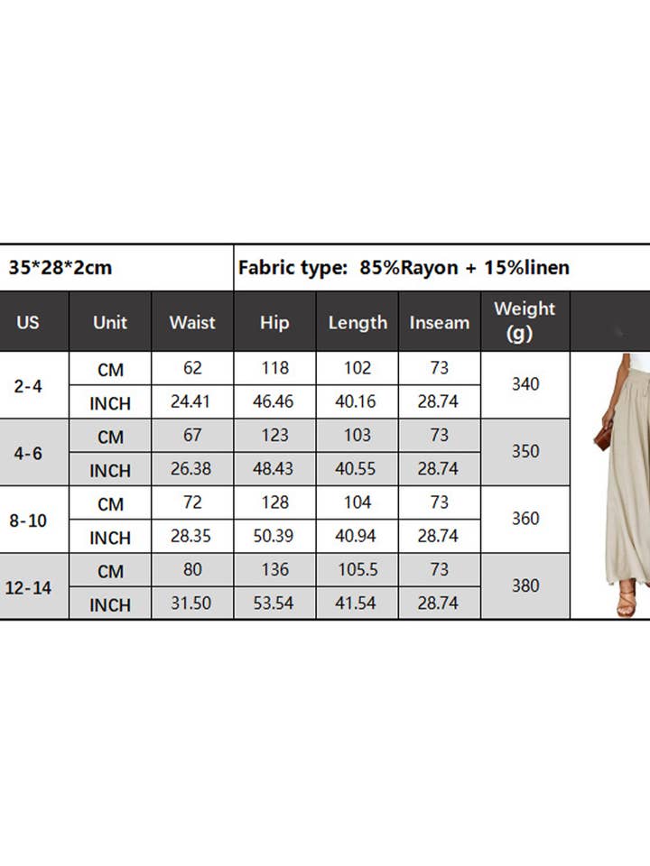 Lily Clothing - Wholesale Pants - Women's - High waist comfort cotton hemp wide leg culottes7