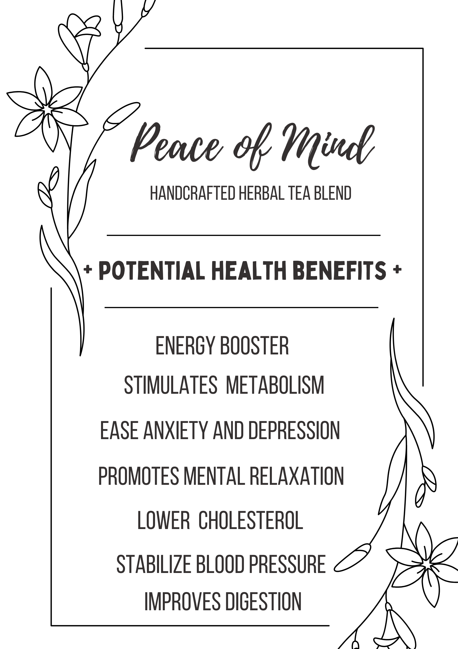 Loveyenergy & Blessings - Venta al por mayor Tés a granel - Mezcla de té de hierbas PEACE OF MIND: té Earl Grey+lavanda3