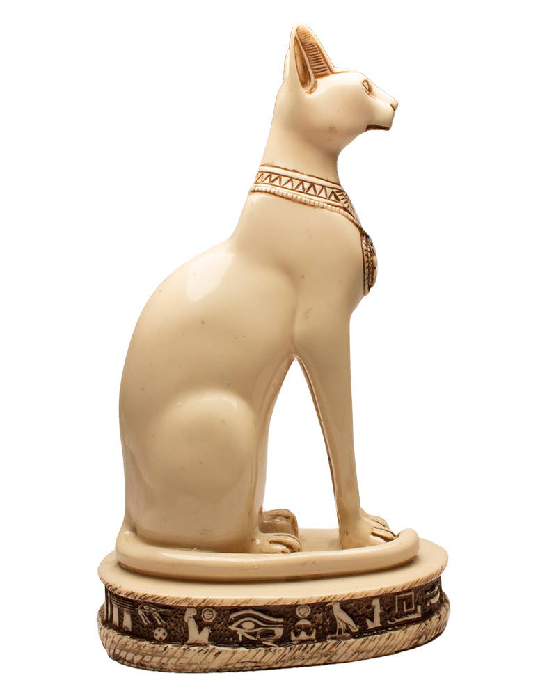 Discoveries, Inc. – Estatueta decorativa por atacado – Estátuas da Deusa Bastet - Gato Branco - Deusa Egípcia16