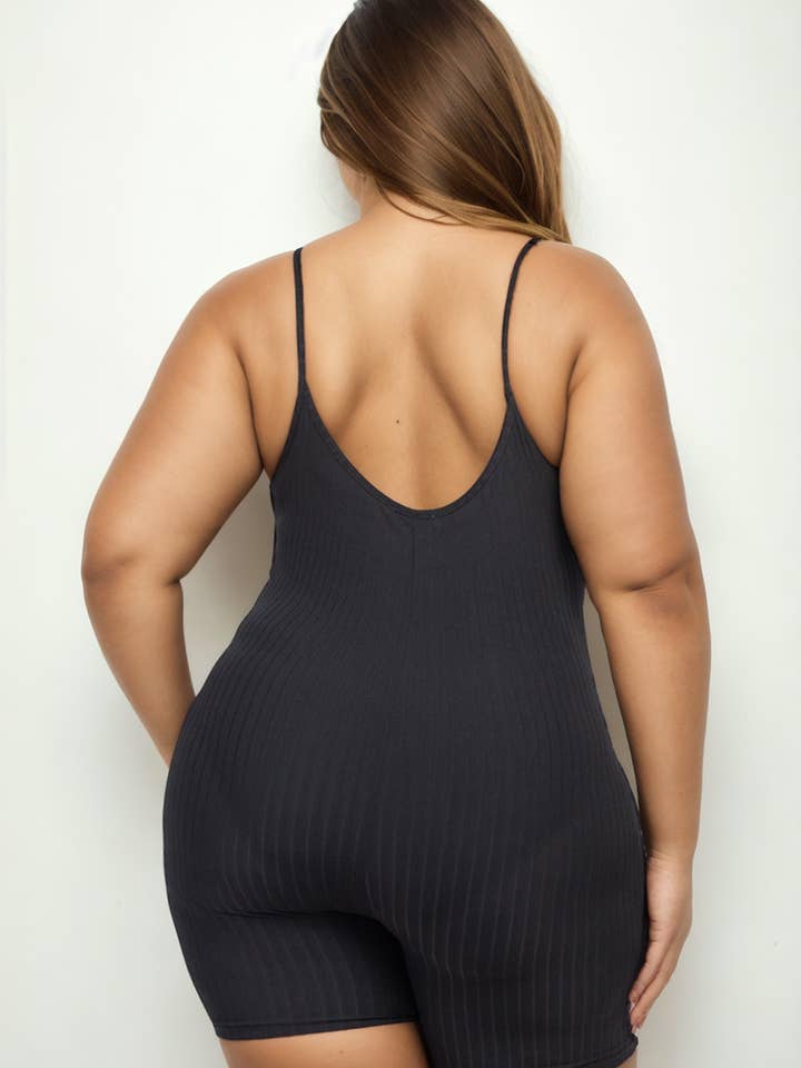 CAPELLA APPAREL - Wholesale Romper - Women's - Plus Ribbed Bodycon Romper19