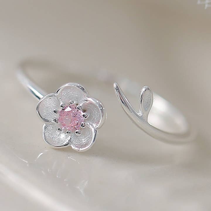 Bague Blossoms Daisy Flower en argent sterling 925 pour la vente par happyzzzsu