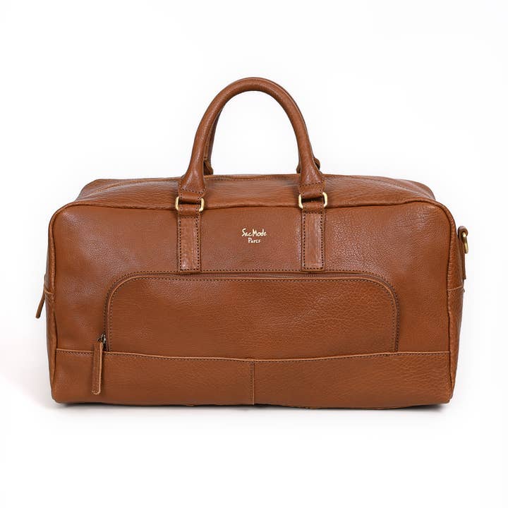 Sac de voyage en cuir pleine fleur pour la vente par Ganges Grain Inc