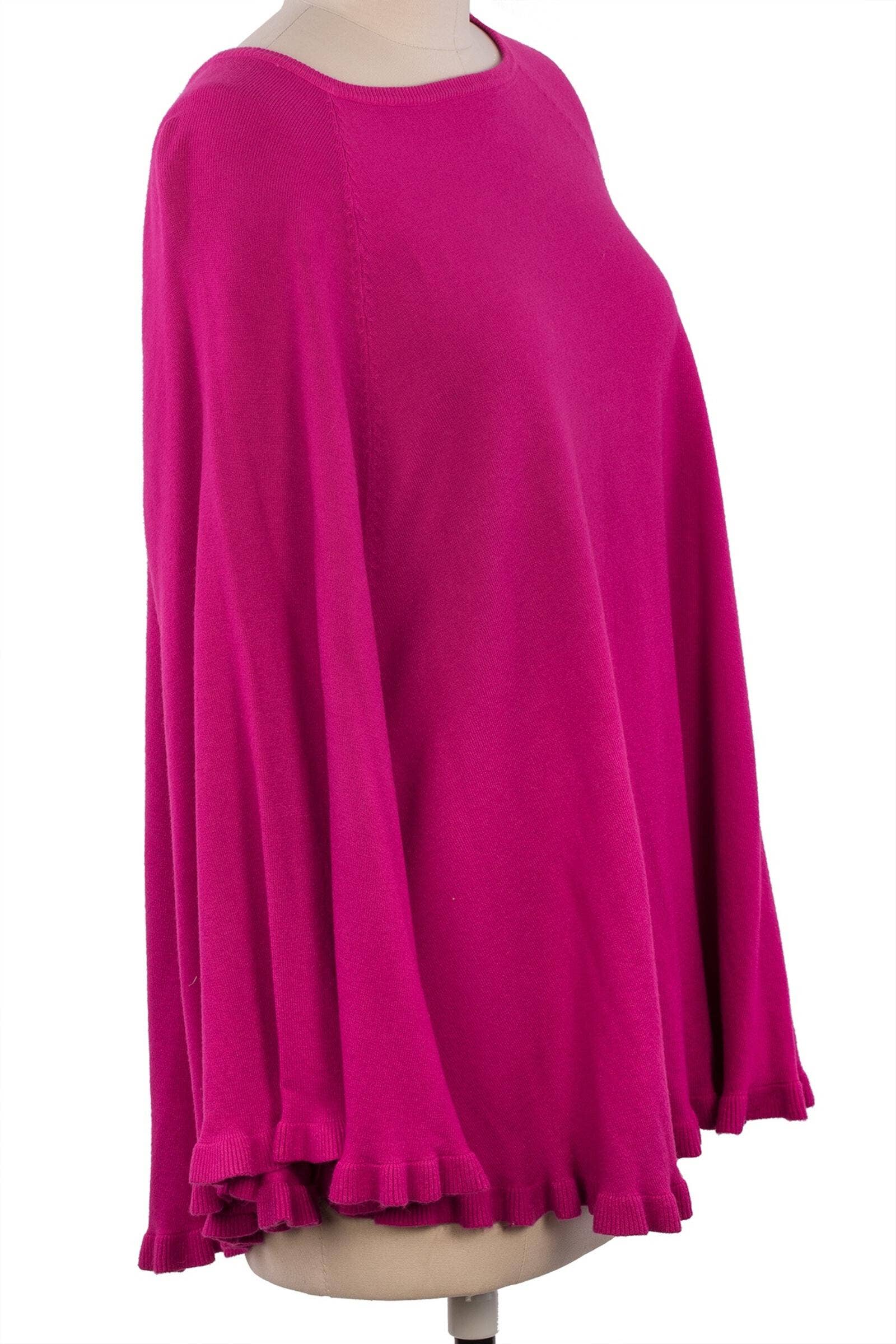 SAACHI - Wholesale Poncho - Women's - Talia Ruffled Hem Poncho Sweater5