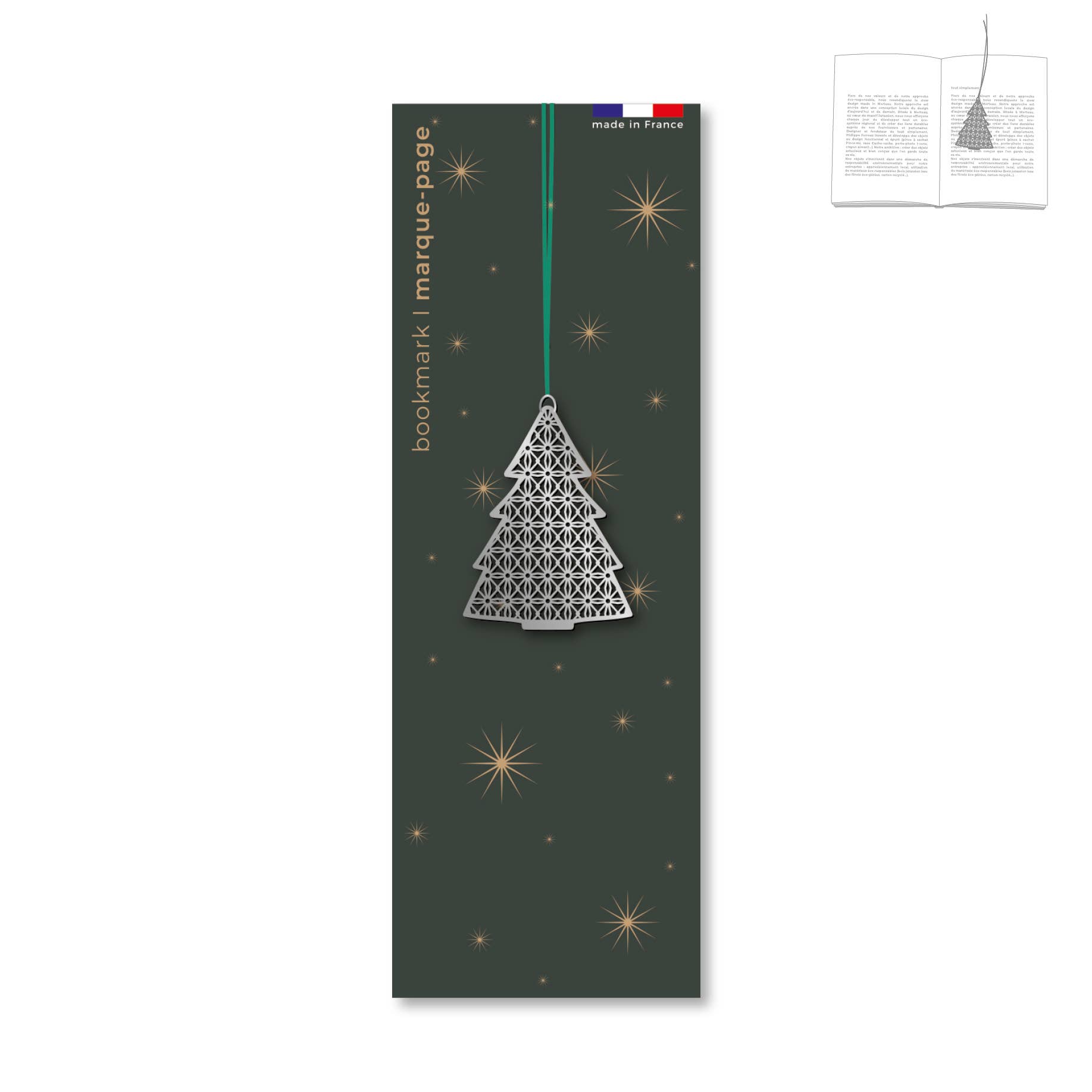 tout simplement - Vendita all'ingrosso Segnalibro - Set di 12 segnalibri in metallo - Natale1