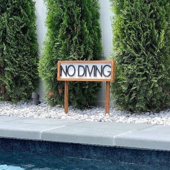 Pool Signs, Pool Rules, No Diving Sign, Pool Decor, Outdoor Pool Signs, Wood Signs, Backyard Signs, Deck Signs, Patio Signs, Porch Signs for wholesale by Liberty Trade Corp