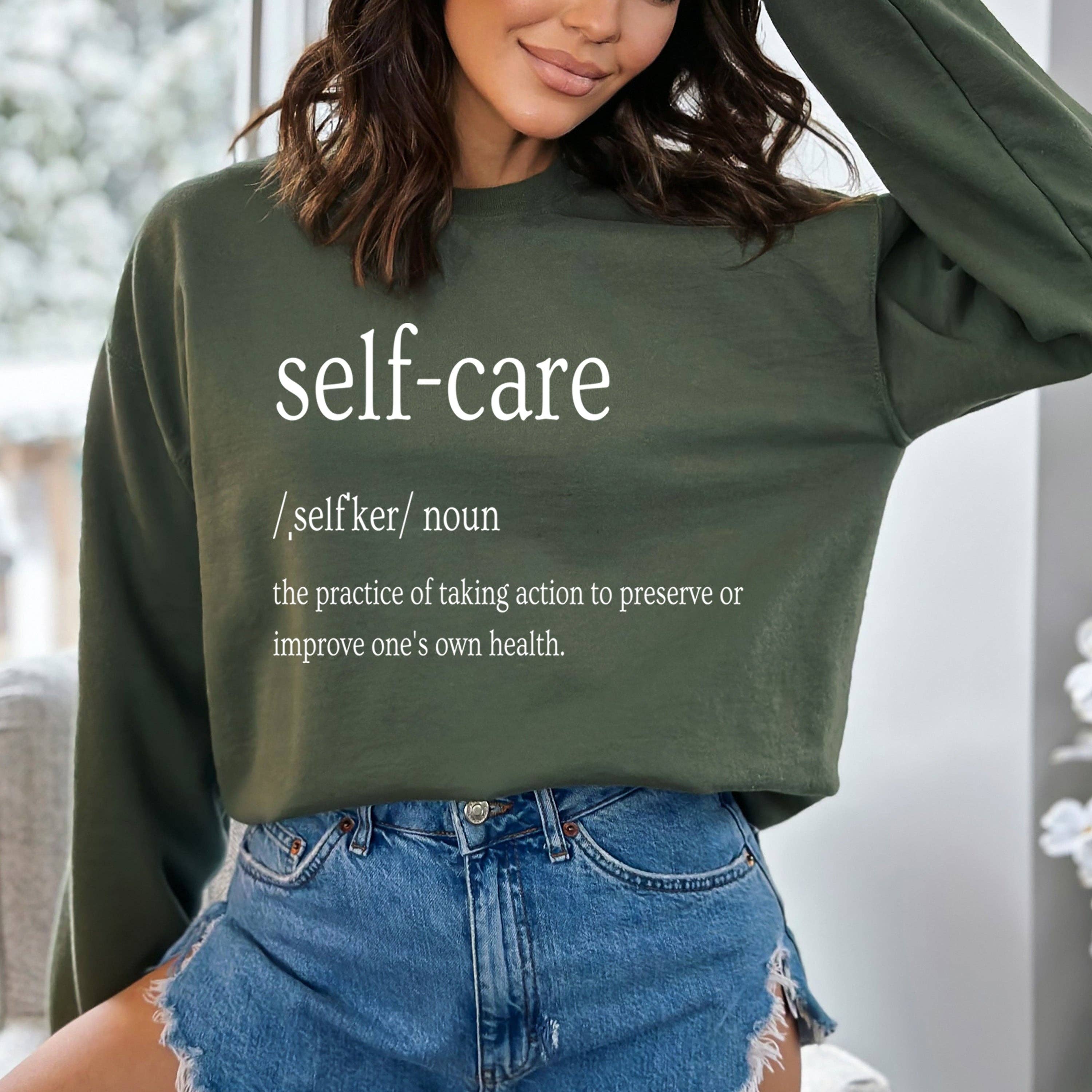 LA Shirt Company - Wholesale Graphic Sweatshirt - Women's - Self Care - Sweatshirt1