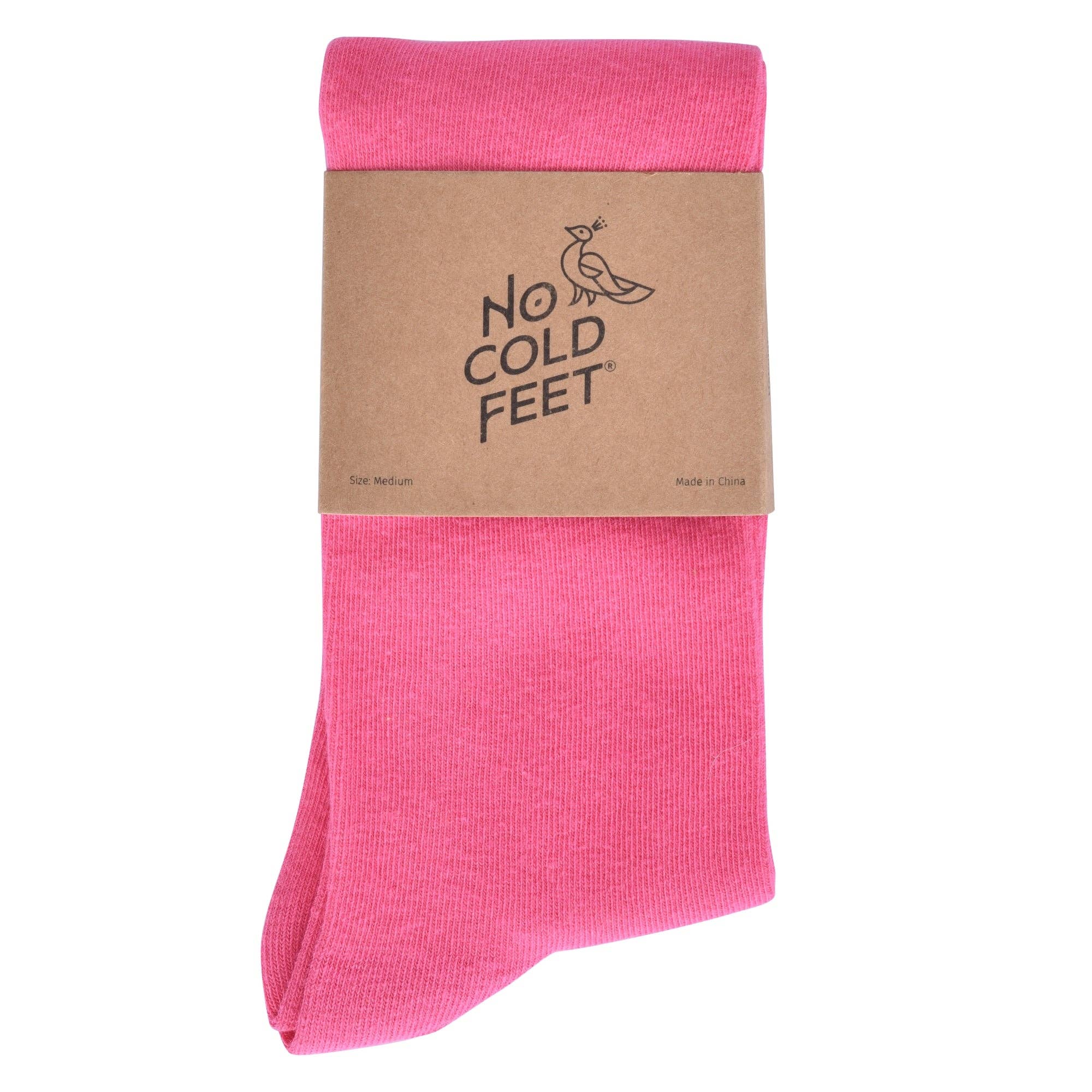 No Cold Feet - Wholesale Socks - Unisex - Solid Hot Pink Socks1