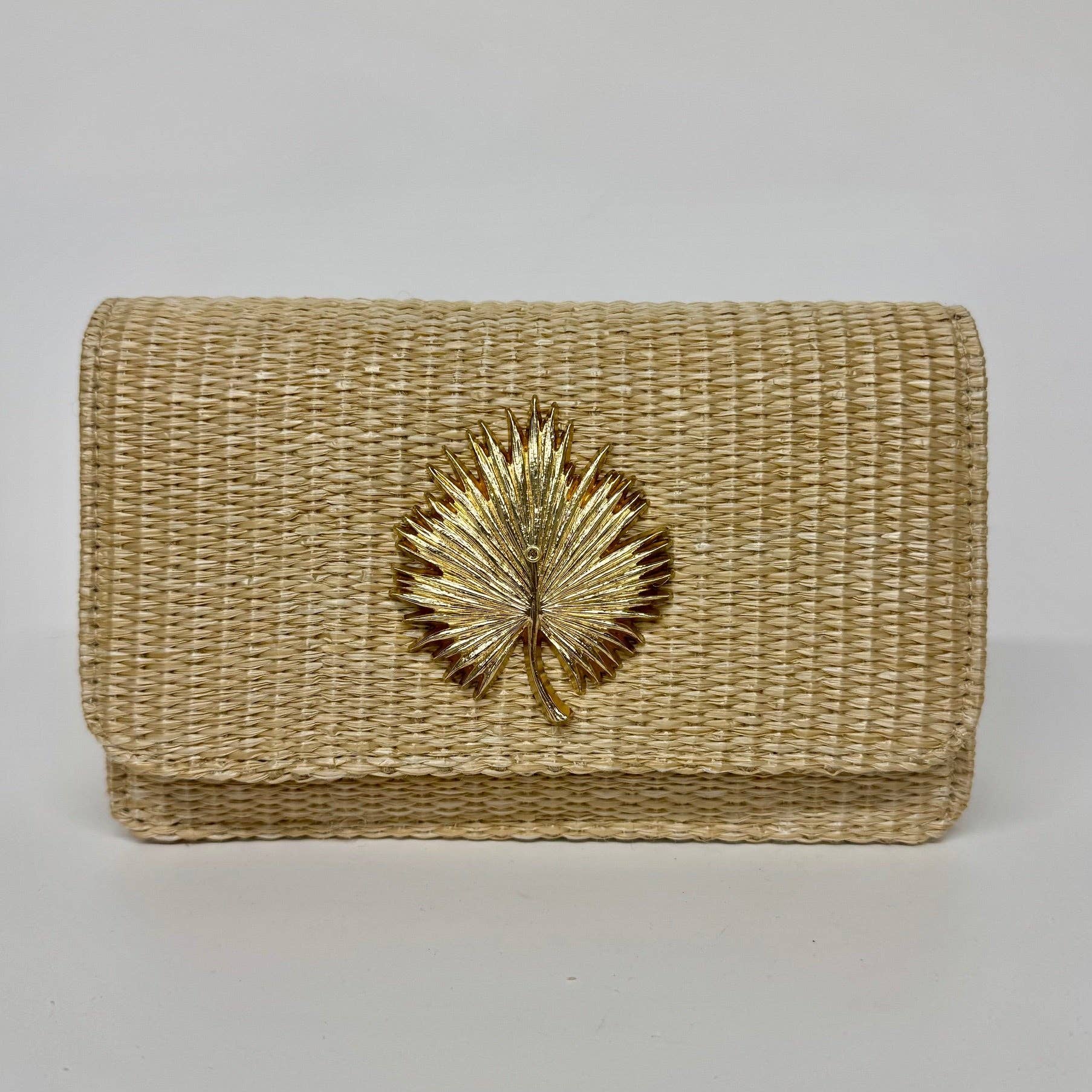Lisi Lerch - Wholesale Clutch Bag - Women's - Ruby Straw Clutch- Gold Charm - WS6