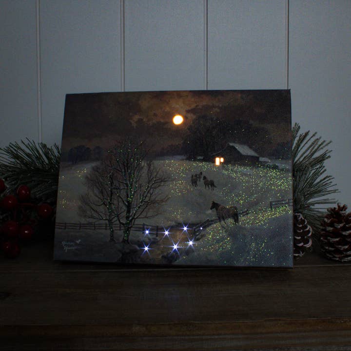 Glow Decor - Vendita all'ingrosso Decorazione natalizia - Tela da tavolo illuminata Frozen Fields 8x62