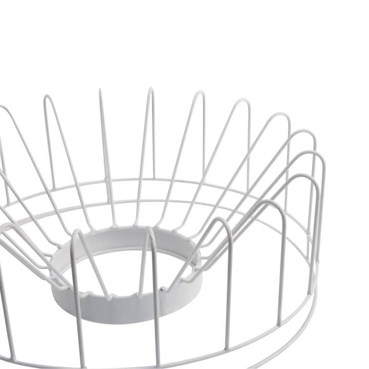 White Circular Plate Display Rack with 20 Slots for wholesale on Faire