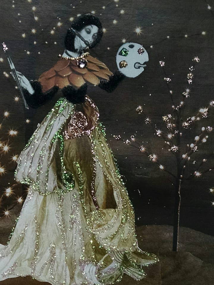 Carte d'artiste de vacances, carte de mode hivernale pour la vente par Erica DiPaolo Designs