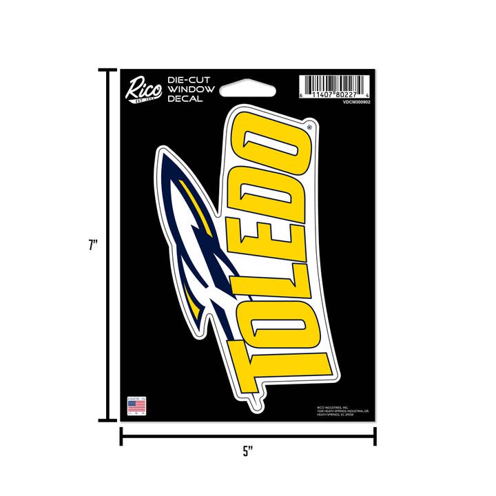 Rico Industries - Wholesale Car Decorative Charm - Unisex - NCAA Toledo Rockets Medium Die Cut Decal5