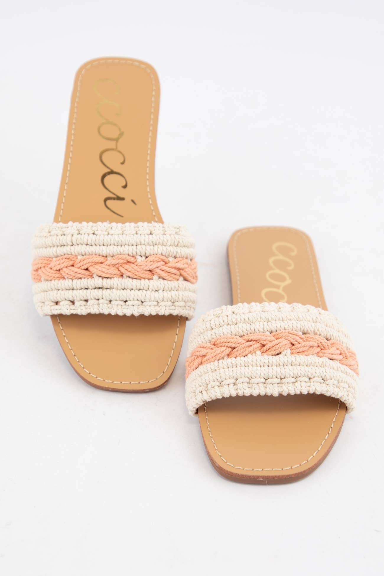 CCOCCI - Wholesale Sandals - Women's - WEEKLY DEAL COLOR LINE MACRAME BRAIDS UPPER SANDAL2