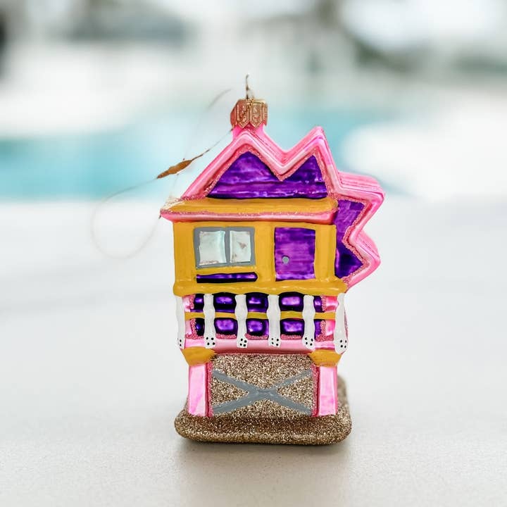 DECO X MIA - Wholesale Ornament - Miami Beach Lifeguard Tower Ornament (Pink)2