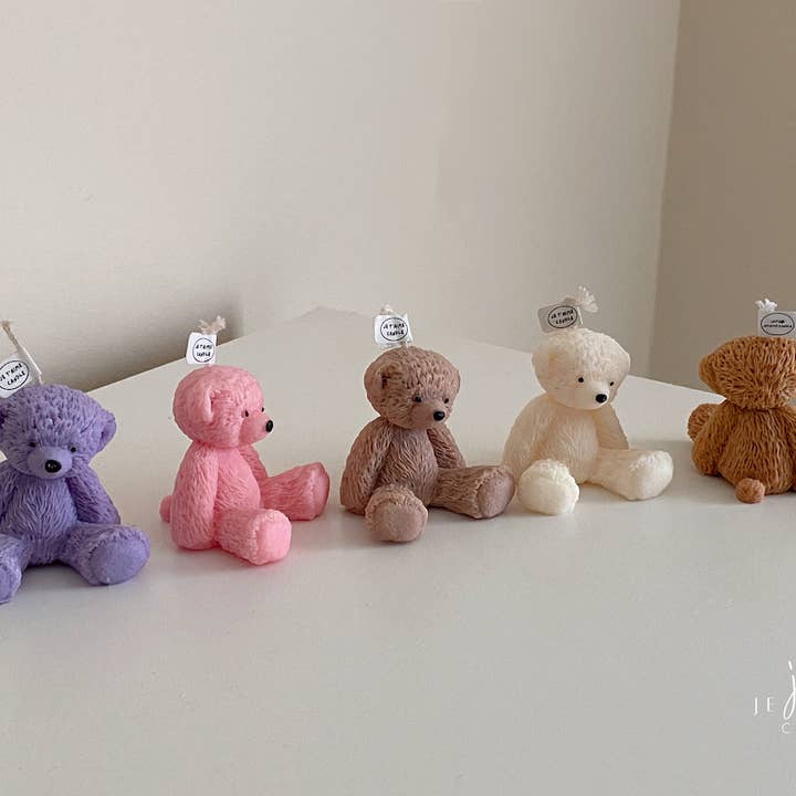 je t'aime candle – wholesale Novelty candle – Fluffy Teddy Bear Candle | Baby Shower Gifts | Custom Candle6