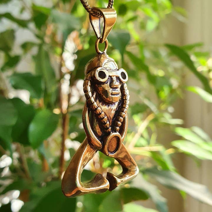 Kaali Boutique – wholesale Pendant/charm necklace – Steampunk Necklace / Brass / Punk / Sci-Fi / Cyberpunk / Boho / Aztec / Inca / Ethnic / Madmax / Third Eye / Illuminati / Mens necklace8