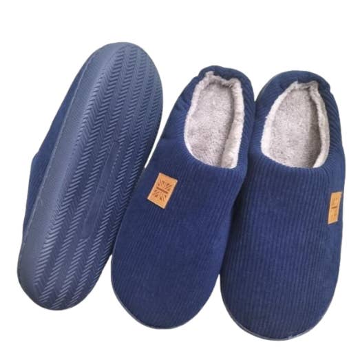 MB SMERWICK SA - Wholesale Slippers - Men's - HIGH OUTSOLE CORDEROY PATCH INDOOR SLIPPER - 2 COL. -T.41/461