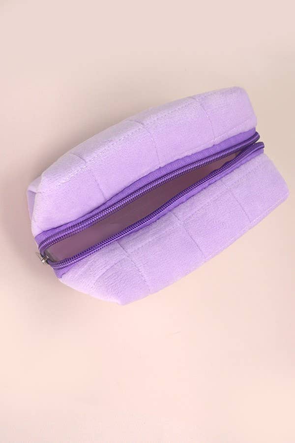 JOSSLYN by wall to wall - Wholesale Makeup/Cosmetic Bag - VELVET COSMETIC MAKEUP POUCH BAG | 40P5363