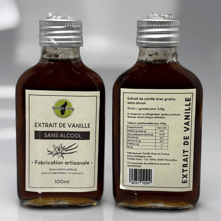 Vanilla Gasy - Wholesale Vanilla/Fruit Extract - Alcohol-free vanilla extract 10 cl