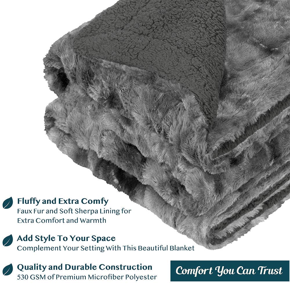 Pavilia – Manta para sofá por atacado – Manta de lã sherpa Minky16