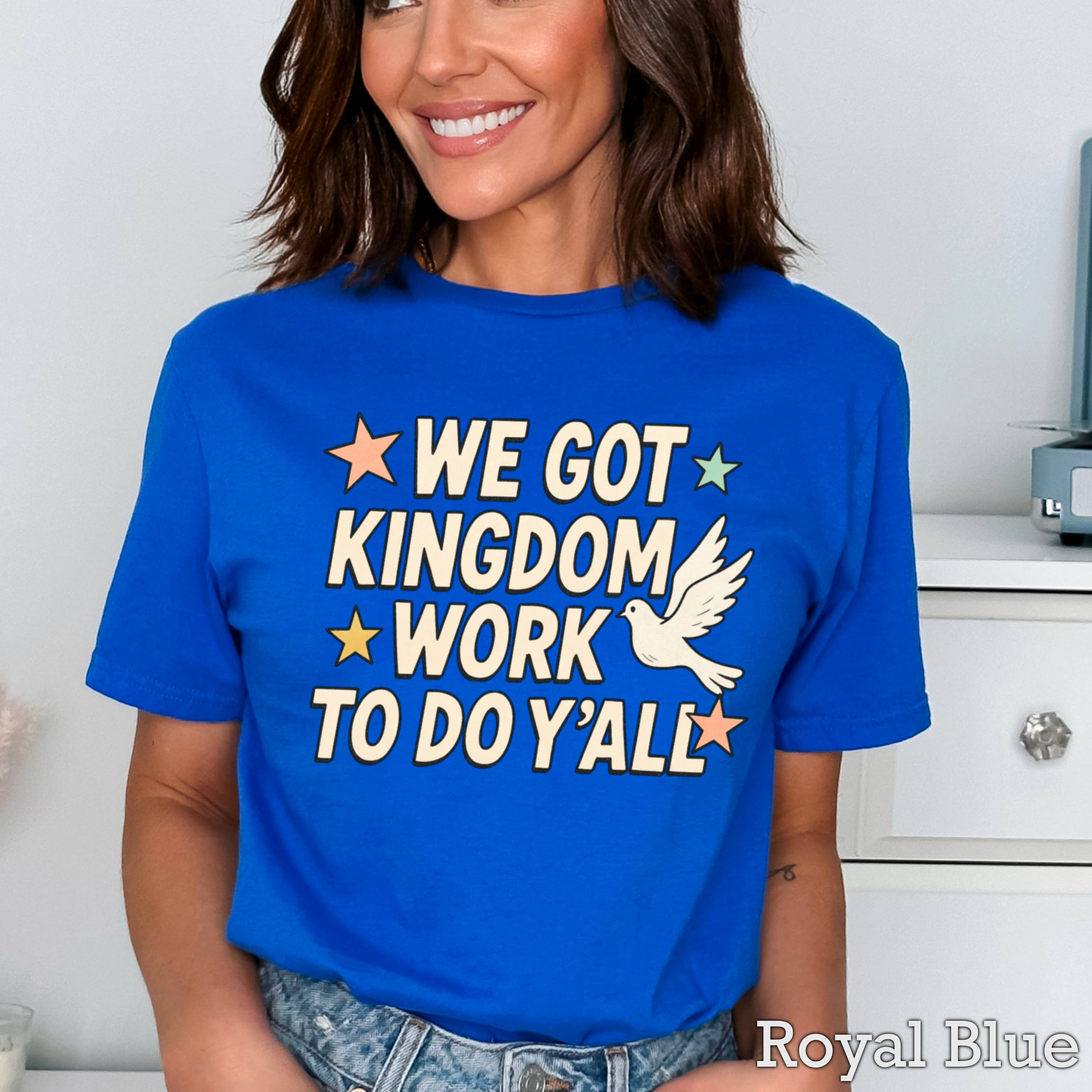 Shoppe SHC - Vente T-shirt à imprimés – femme - Nous avons du travail de royaume à faire T-shirt graphique chrétien | Gildan16