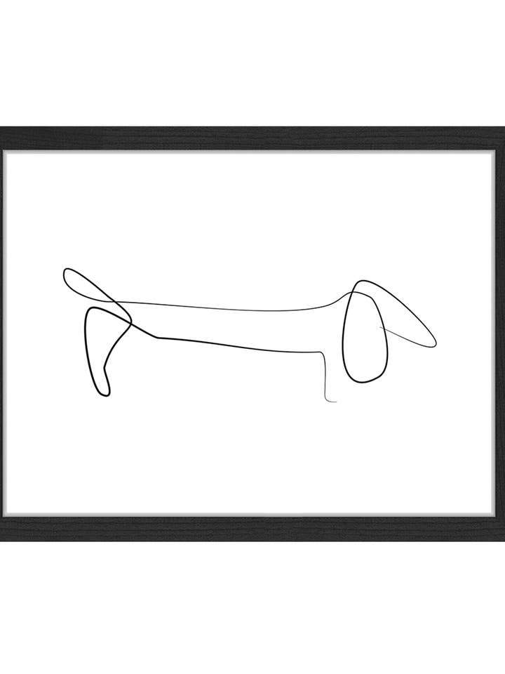 Picasso Style Dog. Wall art print with frame. for wholesale by Any Image