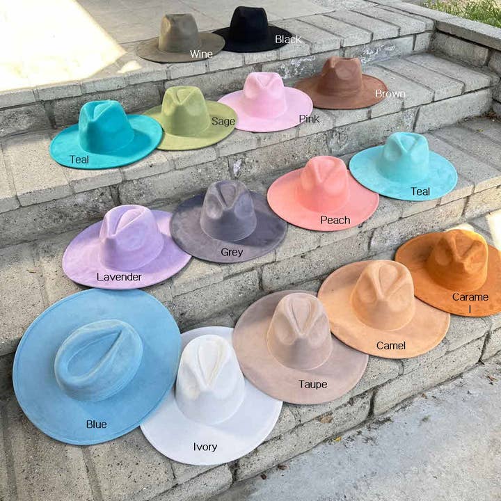 Queens INC - Wholesale Fedora - Women's - Best seller Fashion Classic Wide Brim Suede Primium  Hat20