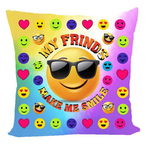 Autograph Pillows - My Friend's Make Me Smile Design for wholesale by Gilbin