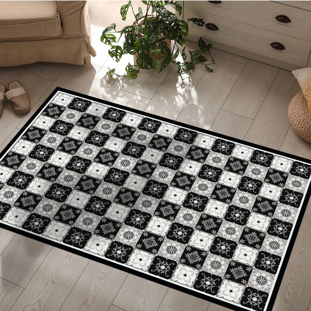 Davanti/Vía Deco Home - Vente Tapis de sol - Carreau de sol en vinyle Carreau gris classique8